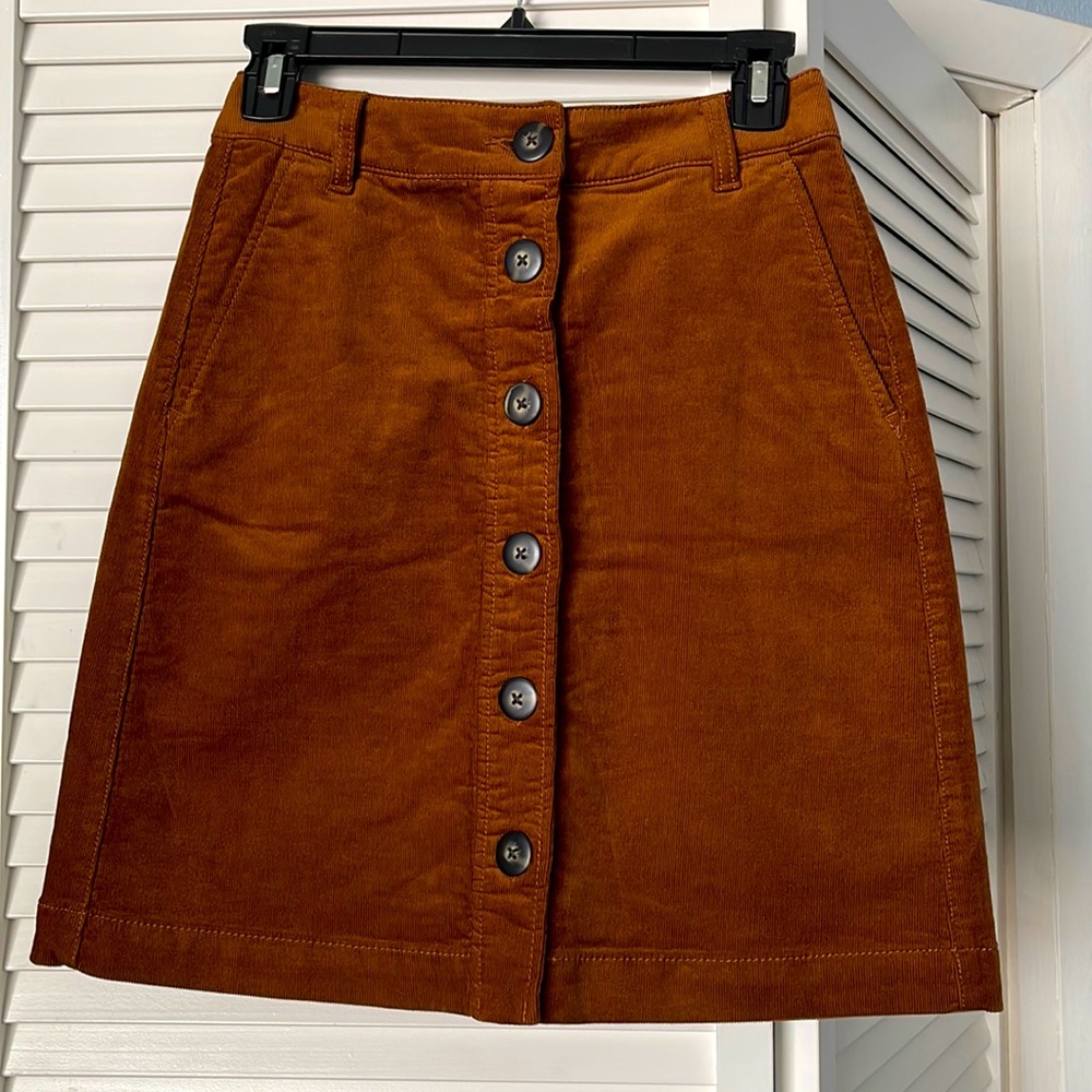 Cabi brown corduroy skirt